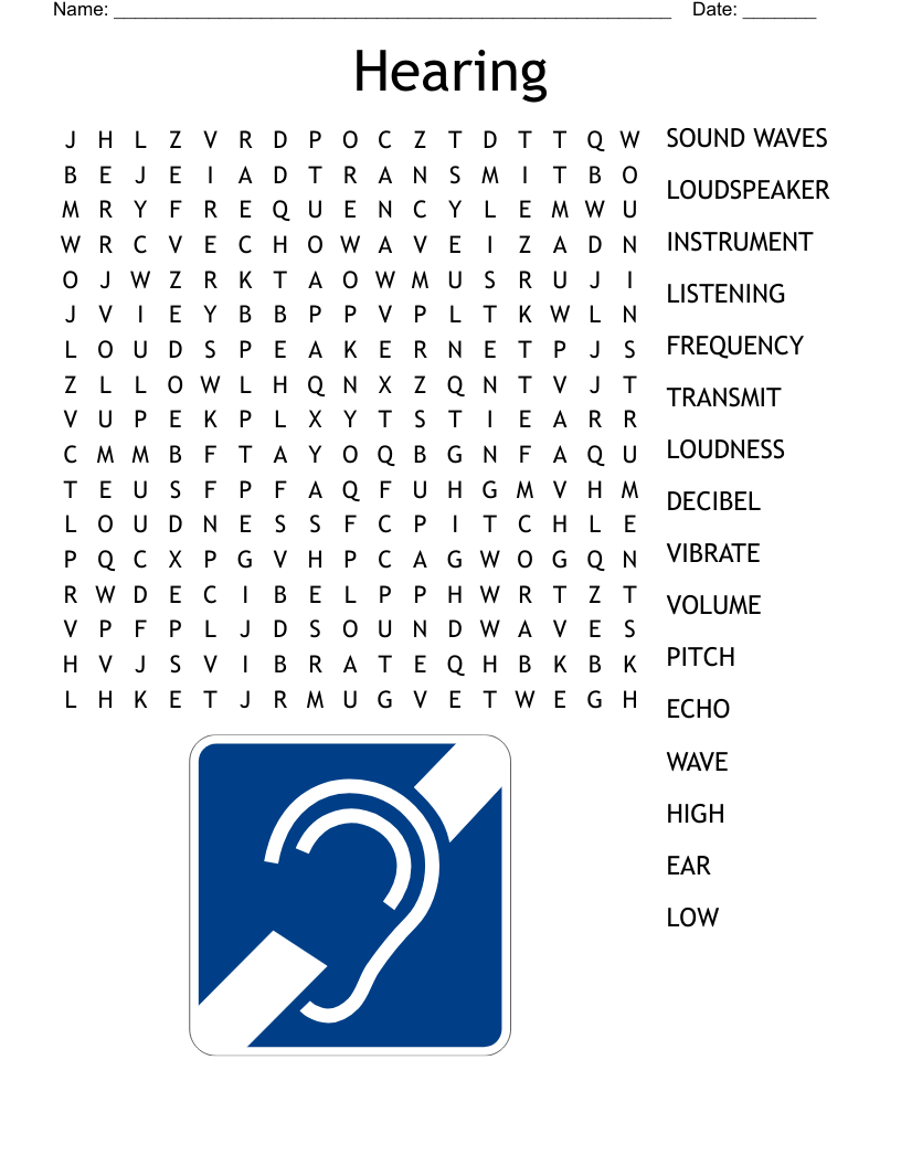 Hearing Word Search