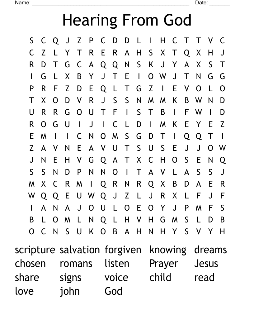 Hearing From God Word Search
