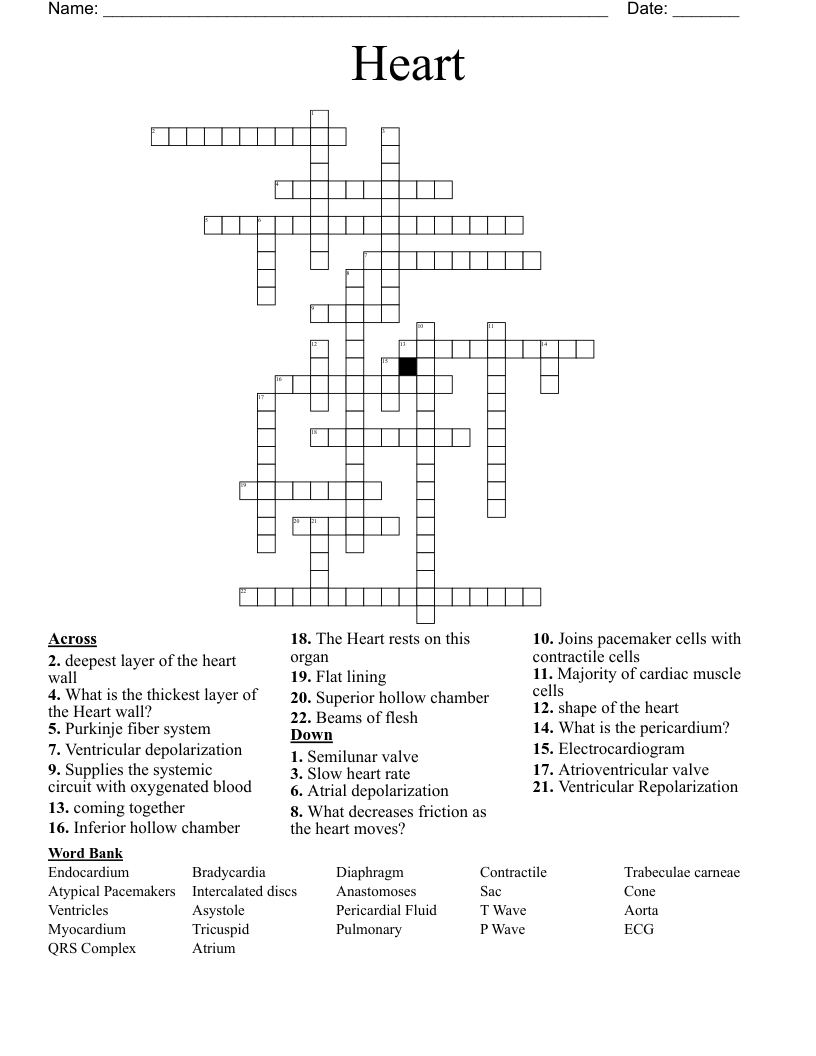 Heart Crossword