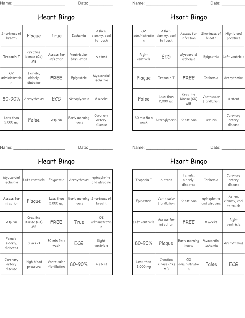 Heart Bingo