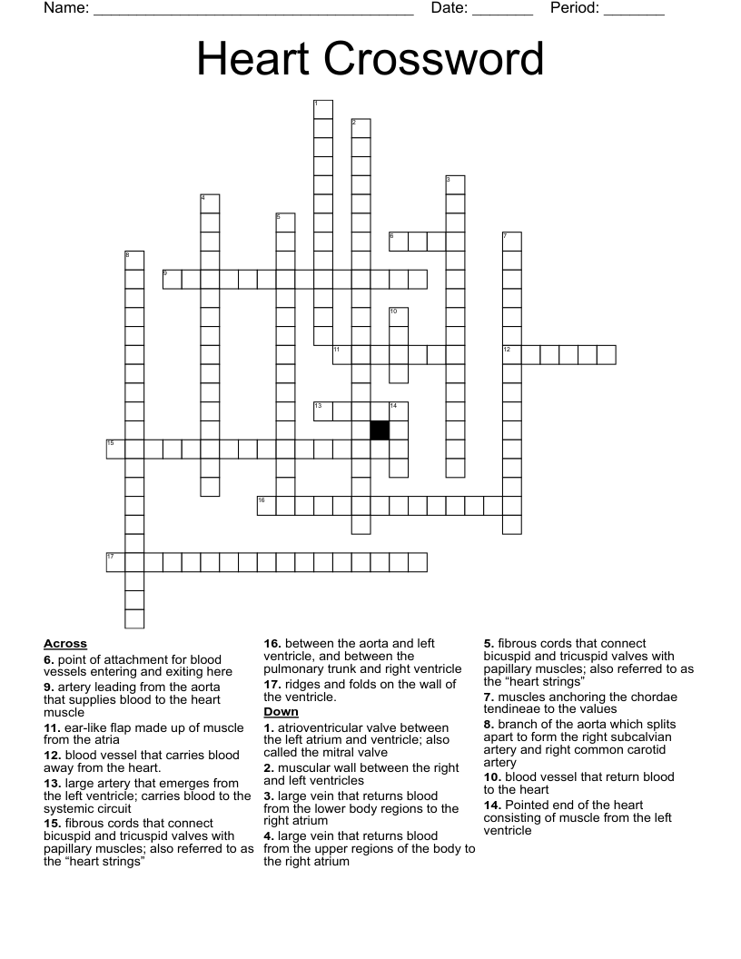 Heart Crossword