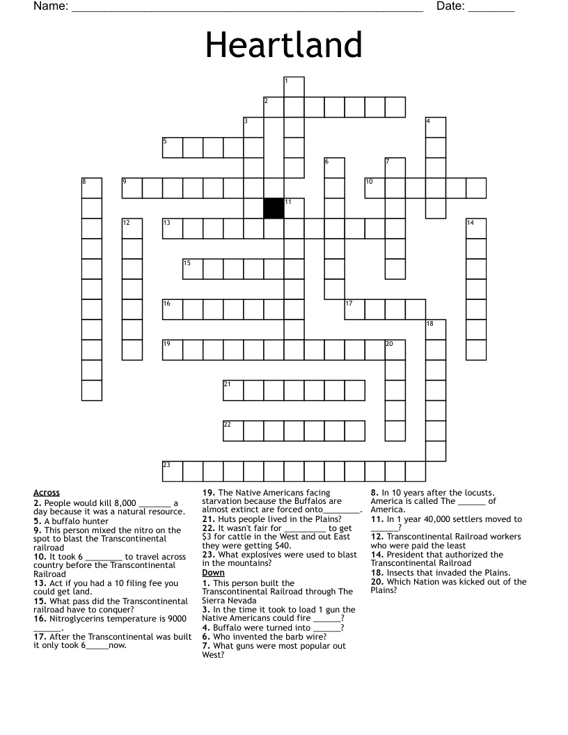 Heartland Crossword