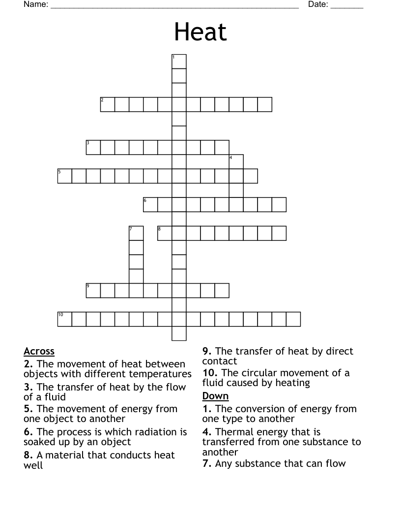 Heat Crossword