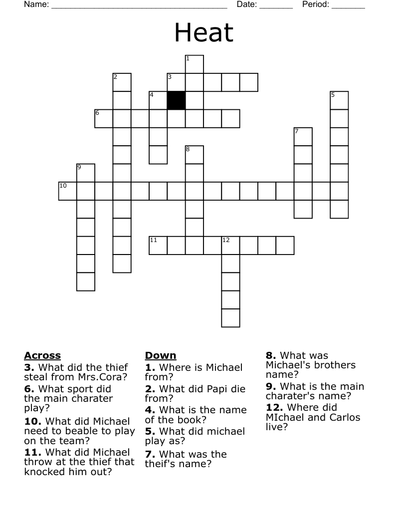 Heat Crossword