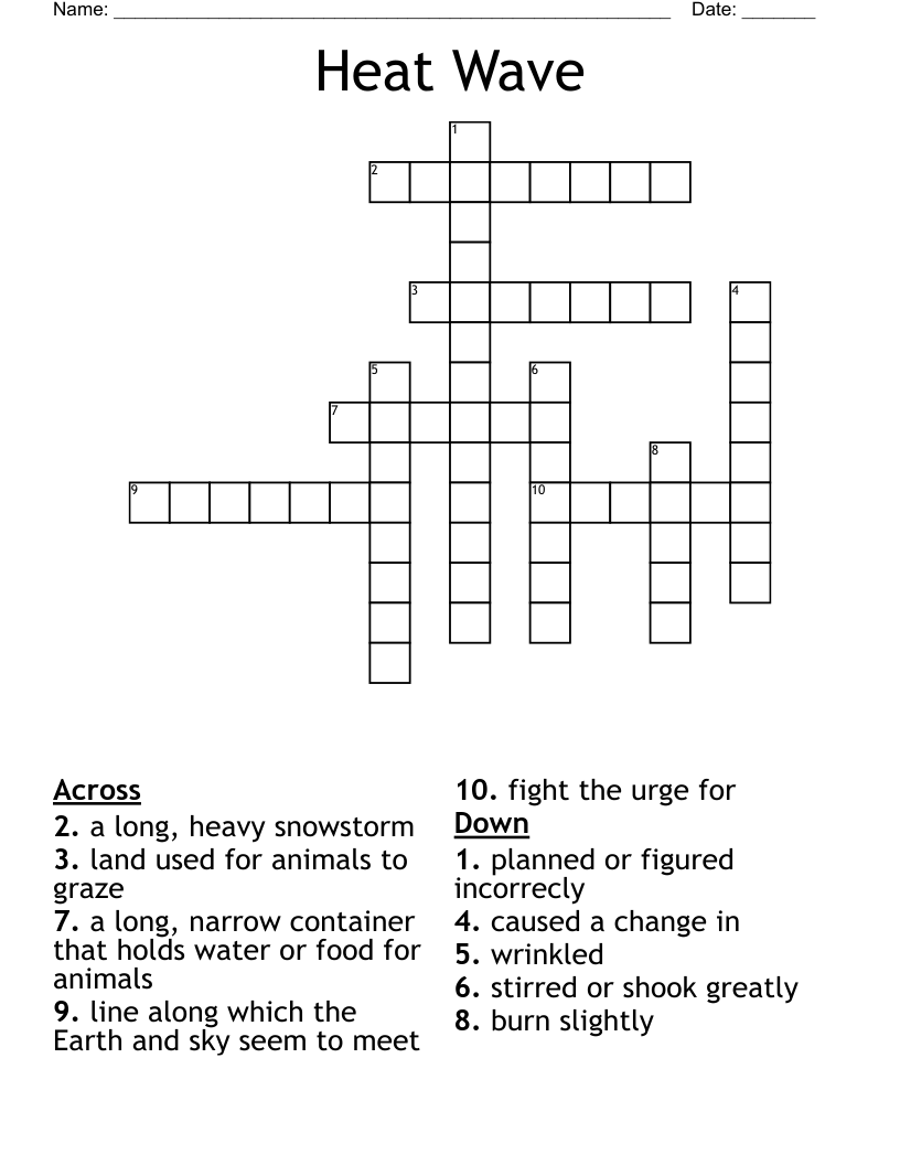 Heat Wave Crossword