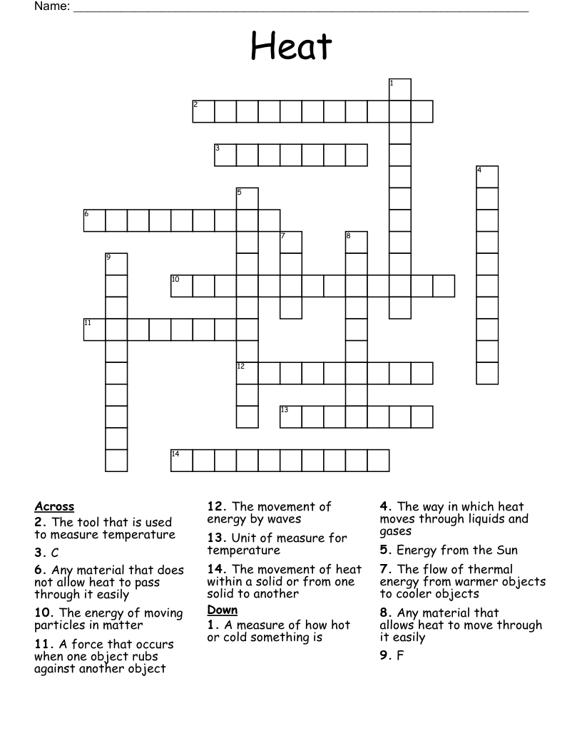 Heat  Crossword