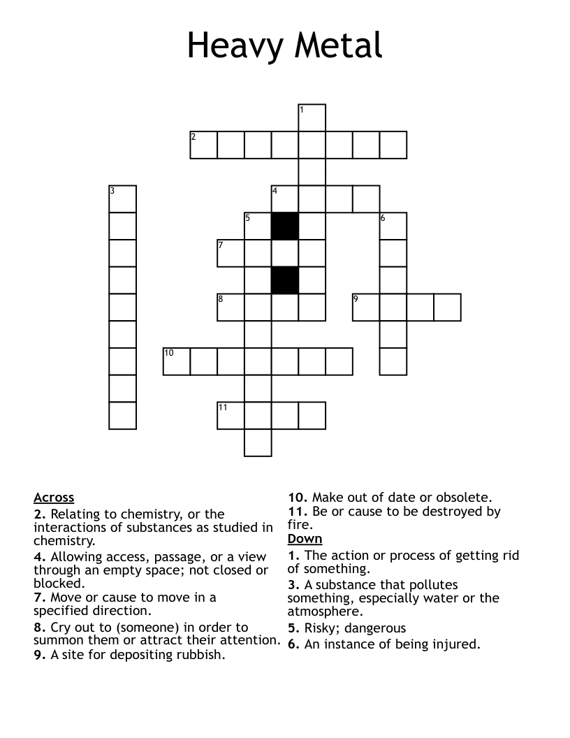 Heavy Metal Crossword