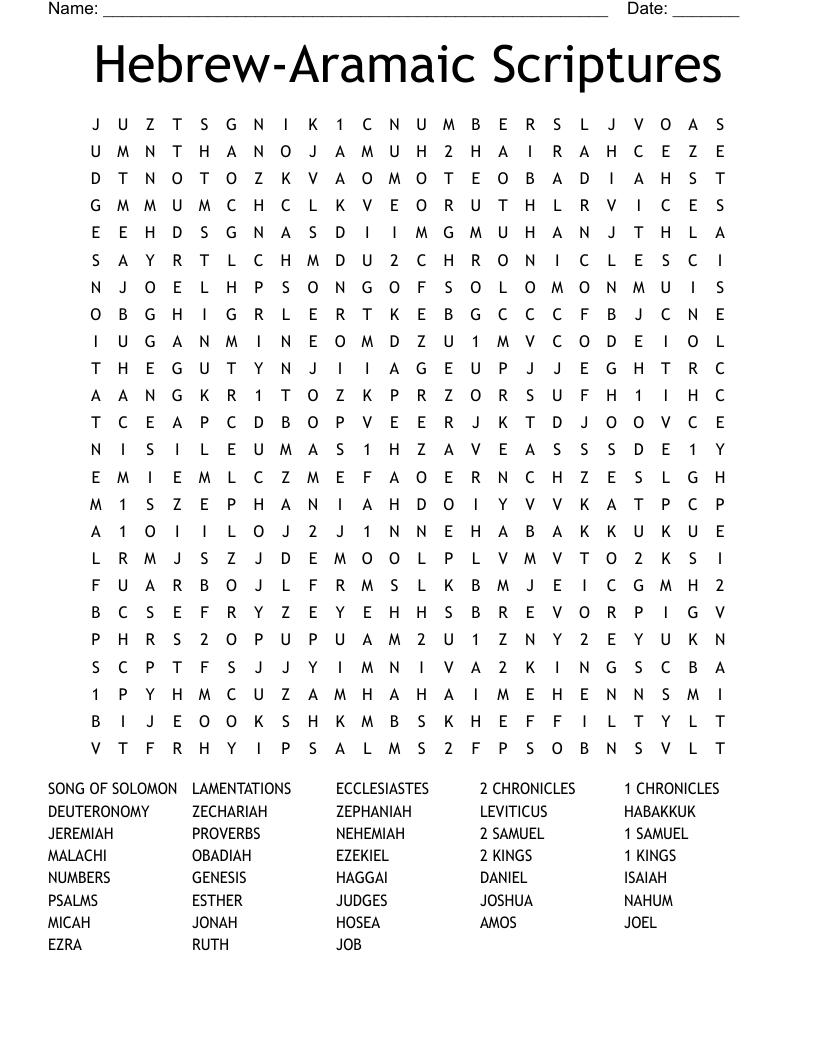 Hebrew-Aramaic Scriptures Word Search