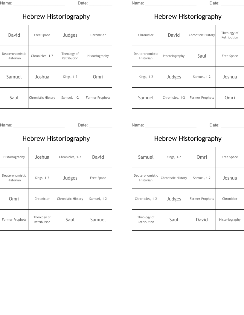 Hebrew Historiography