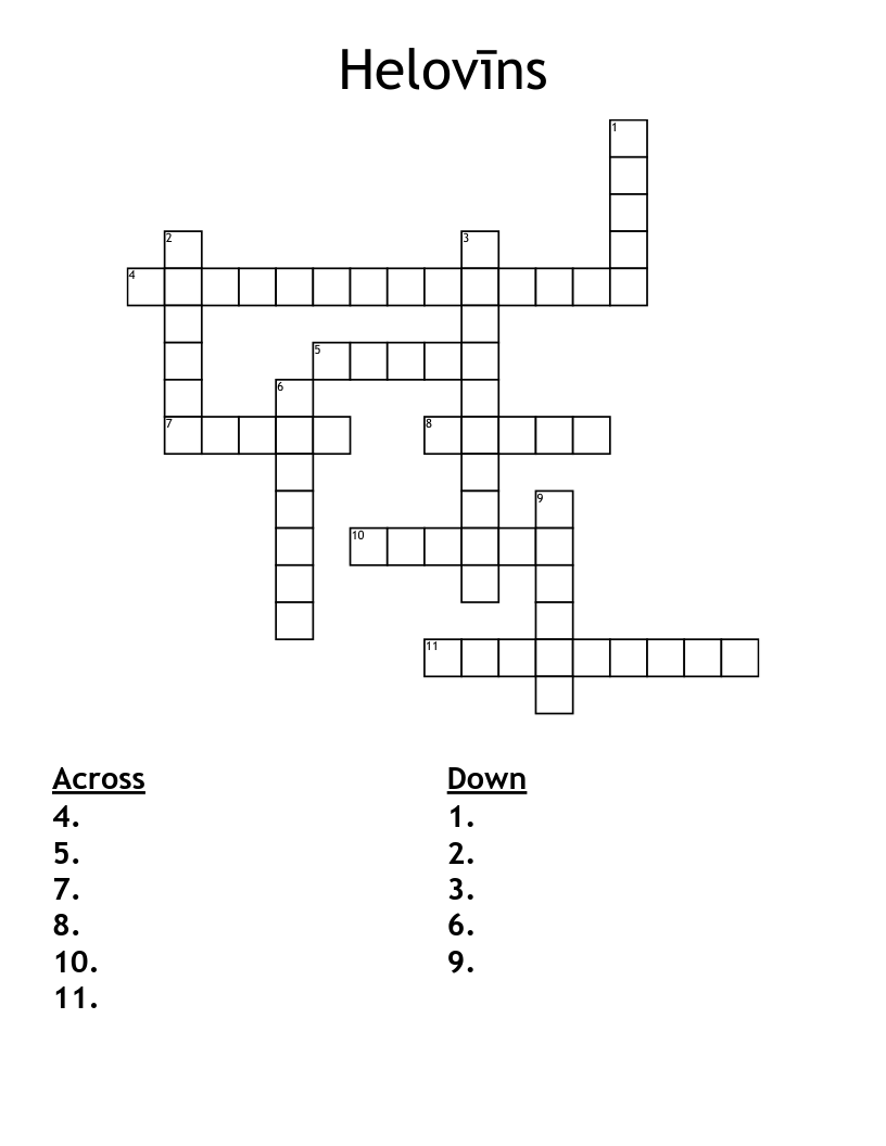 Helovīns Crossword