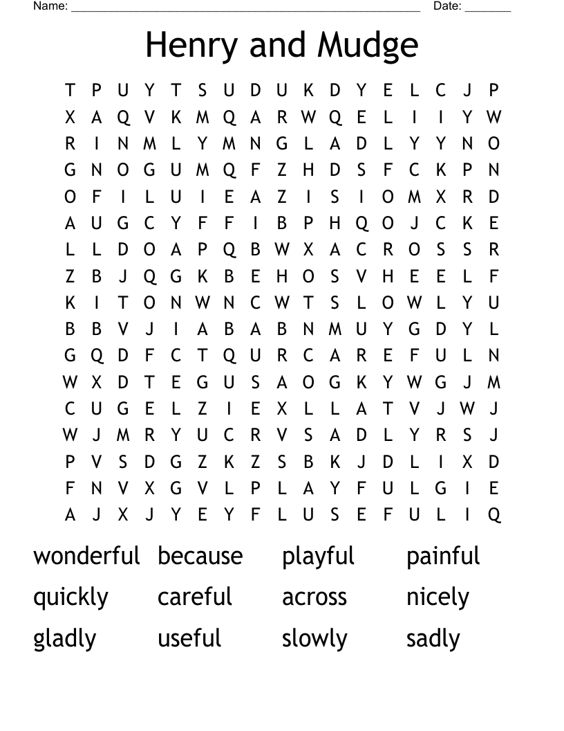Henry and Mudge Word Search