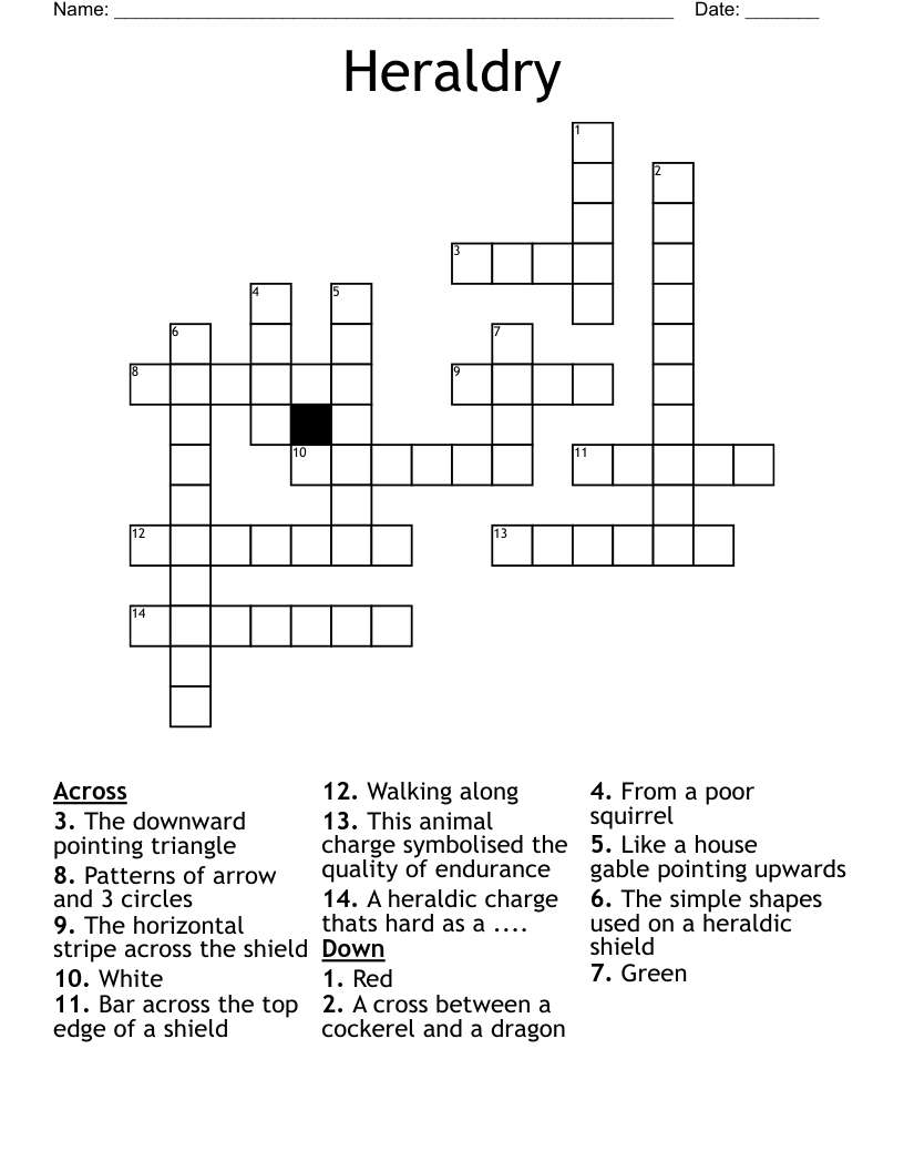 Heraldry Crossword