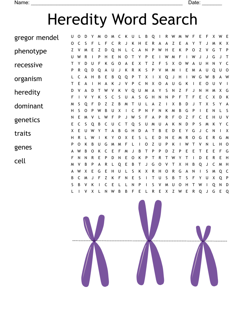 Heredity Word Search