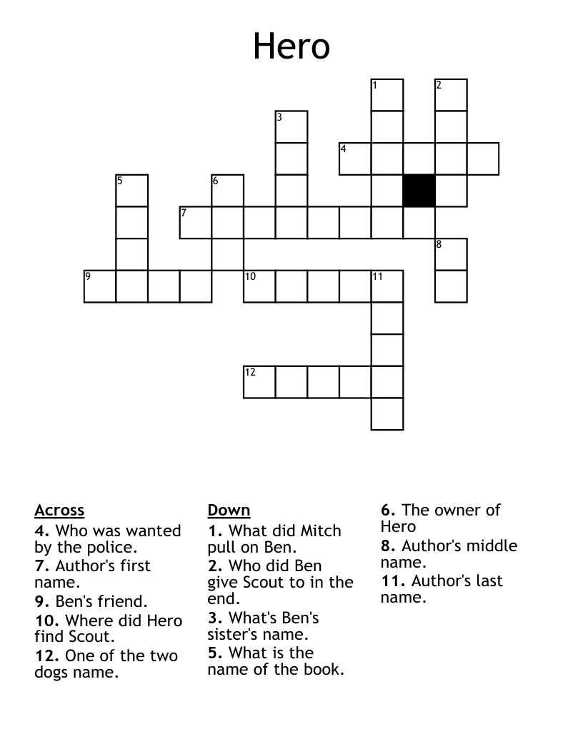 Hero Crossword