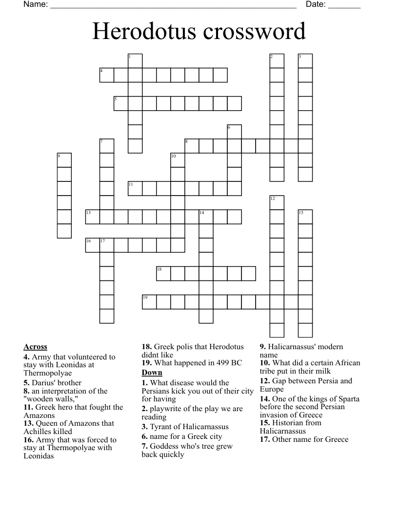 Herodotus crossword