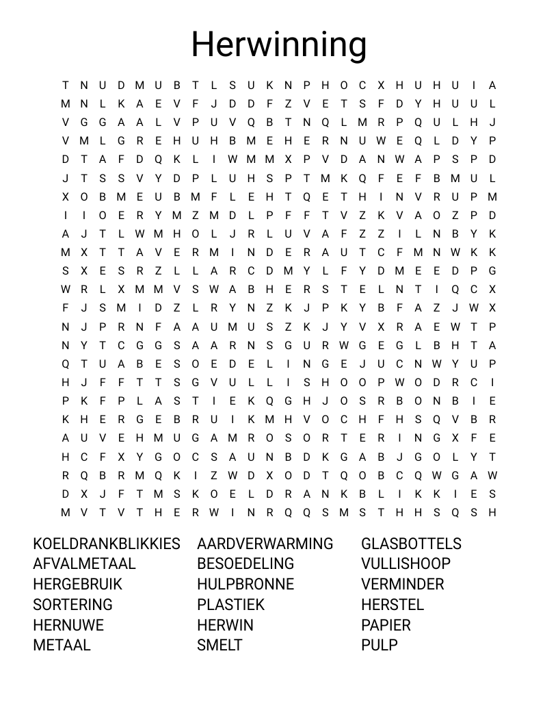 Herwinning Word Search