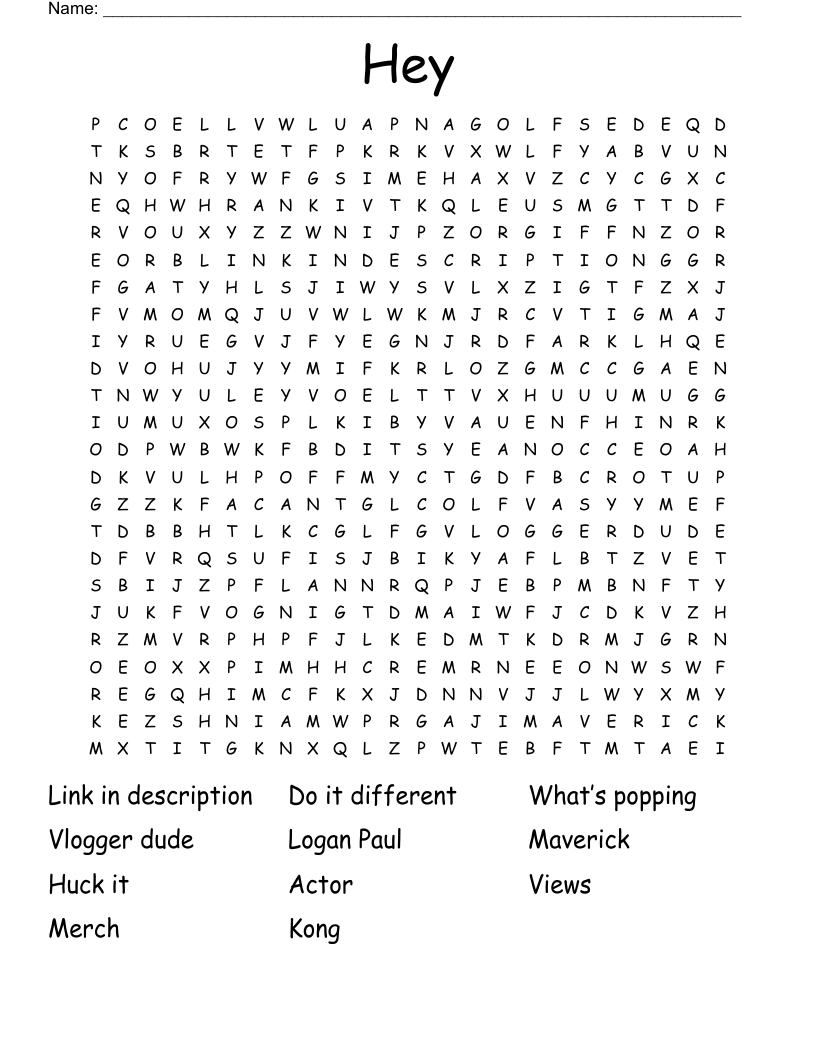 Hey  Word Search