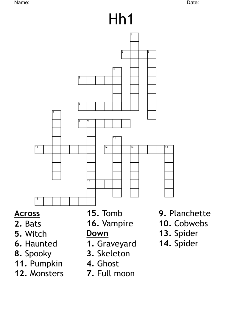 Hh1 Crossword