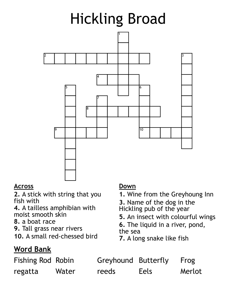 Hickling Broad Crossword