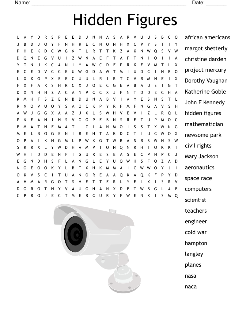 Hidden Figures Word Search