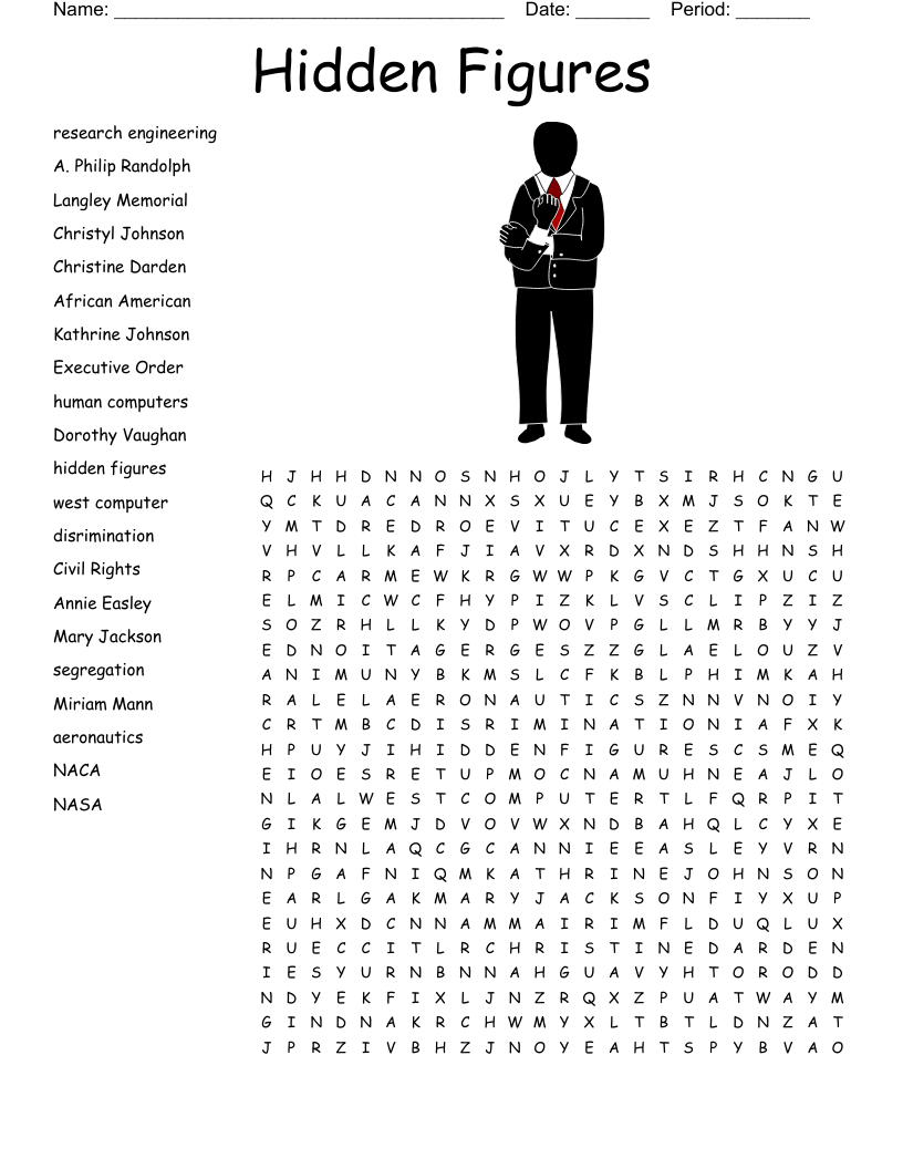 Hidden Figures Word Search