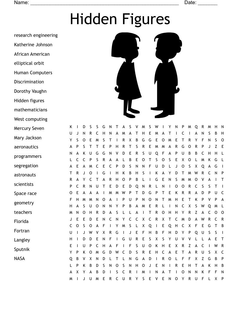 Hidden Figures Word Search