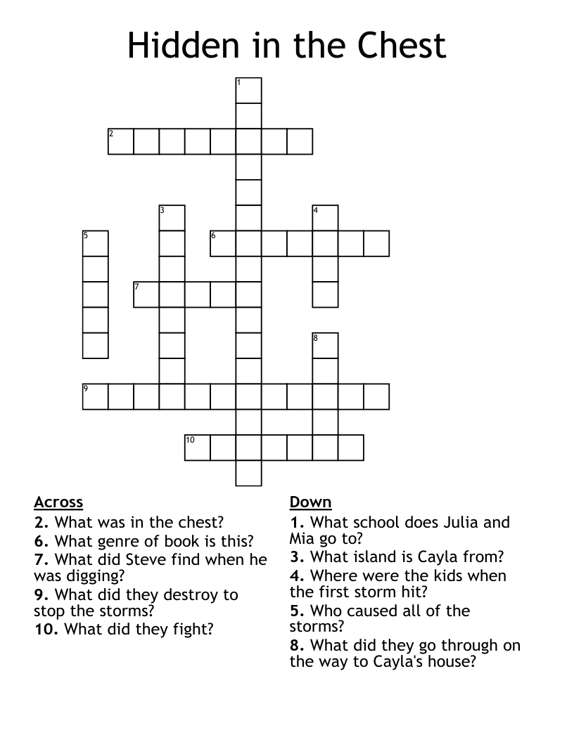 Hidden in the Chest Crossword