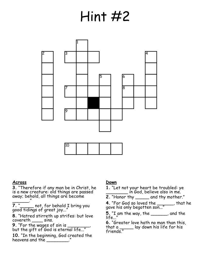Hint #2 Crossword