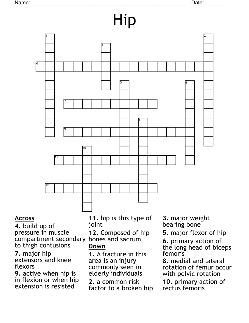 Hip Crossword