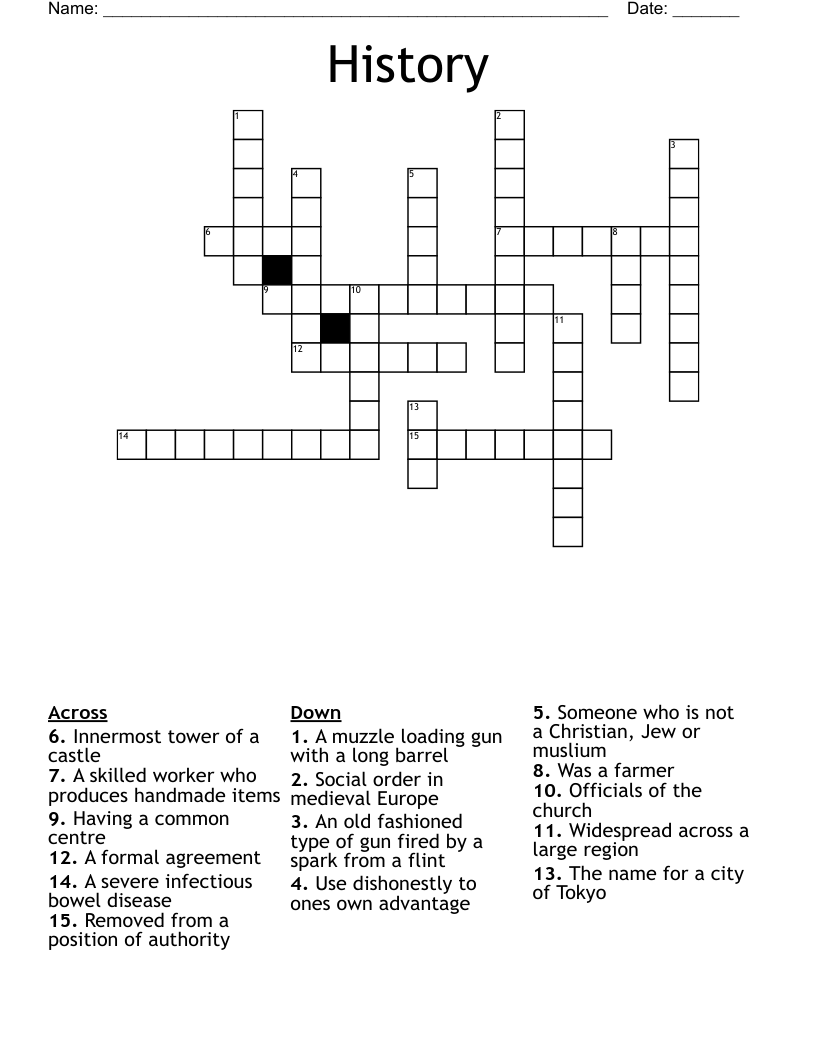 History Crossword
