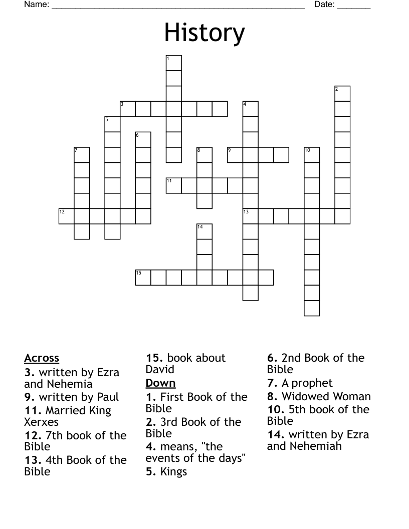 History Crossword