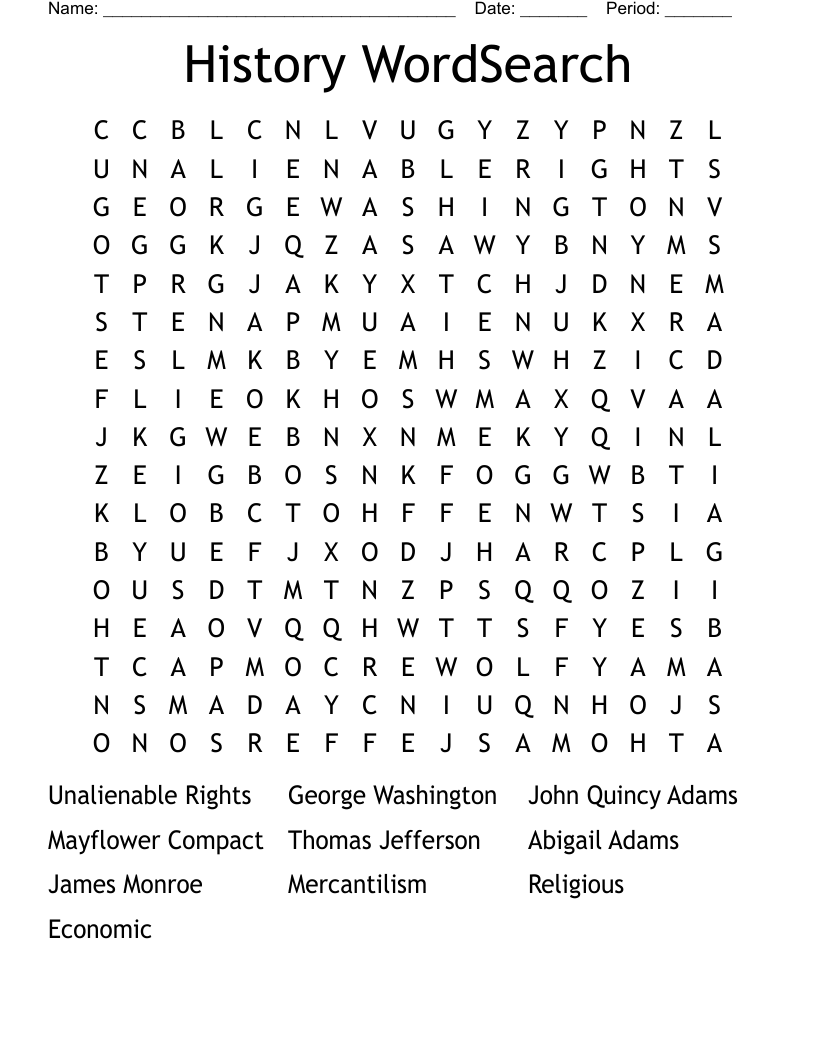 History WordSearch