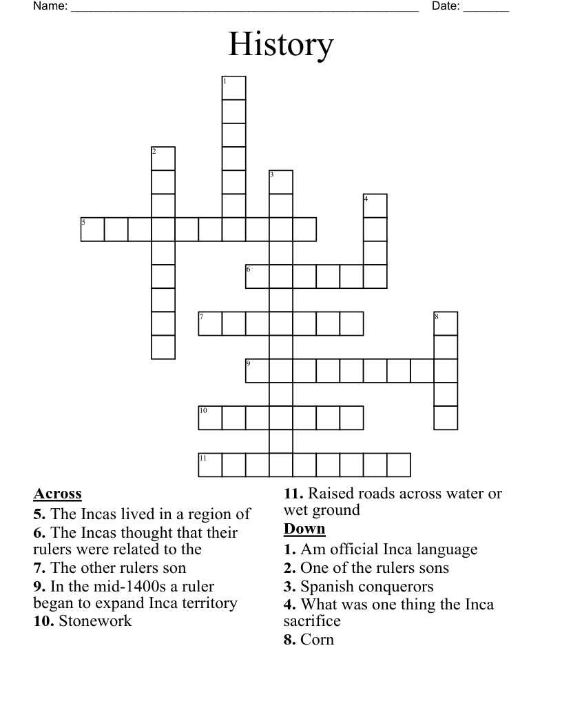 History  Crossword