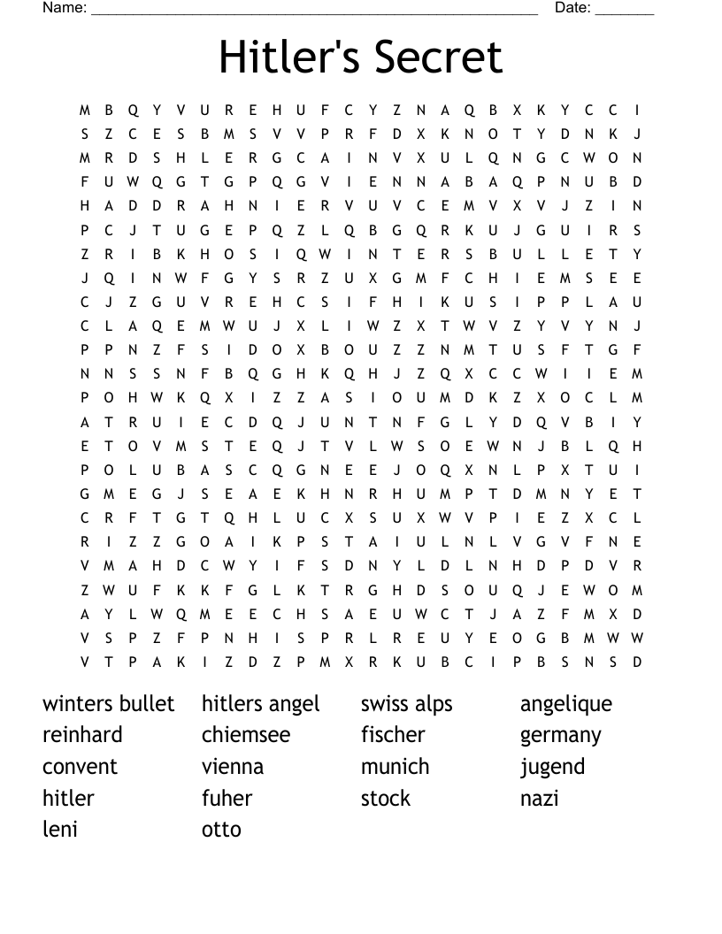 Hitler's Secret Word Search