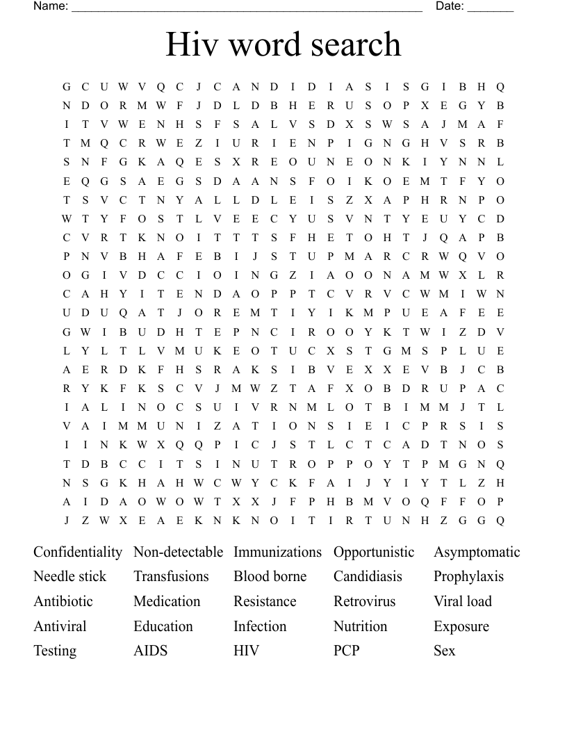 Hiv word search