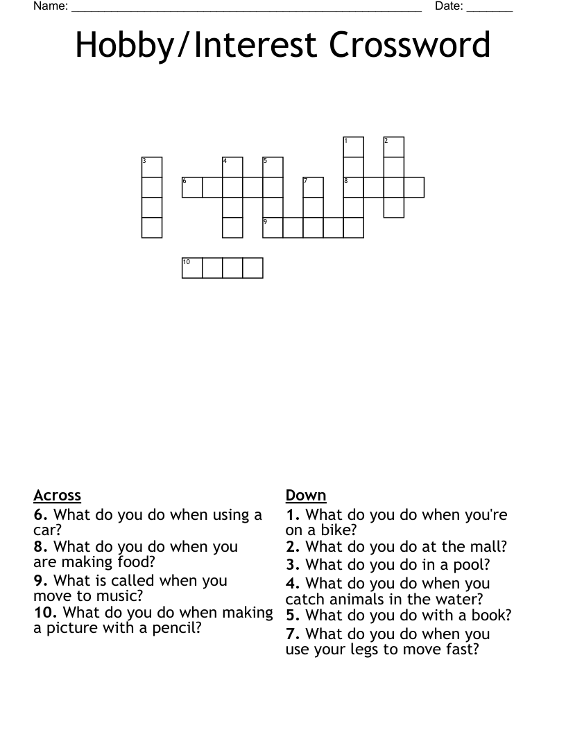 Hobby/Interest Crossword