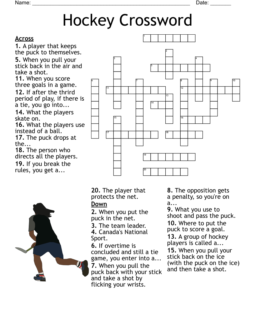 Hockey Crossword