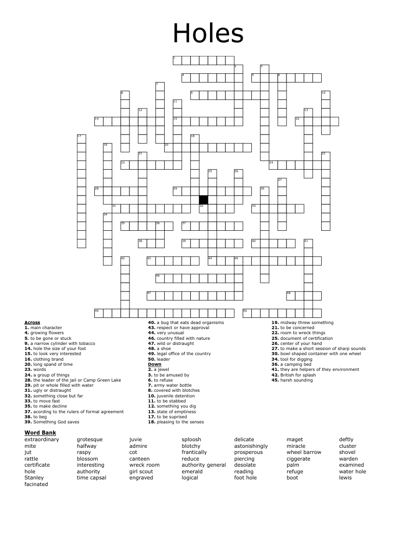 Holes  Crossword