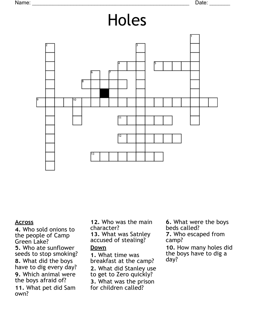 Holes  Crossword