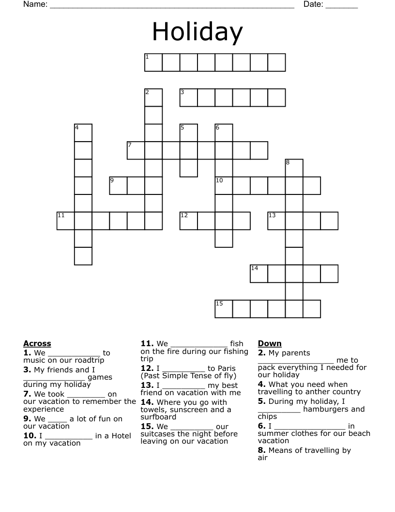 Holiday Crossword