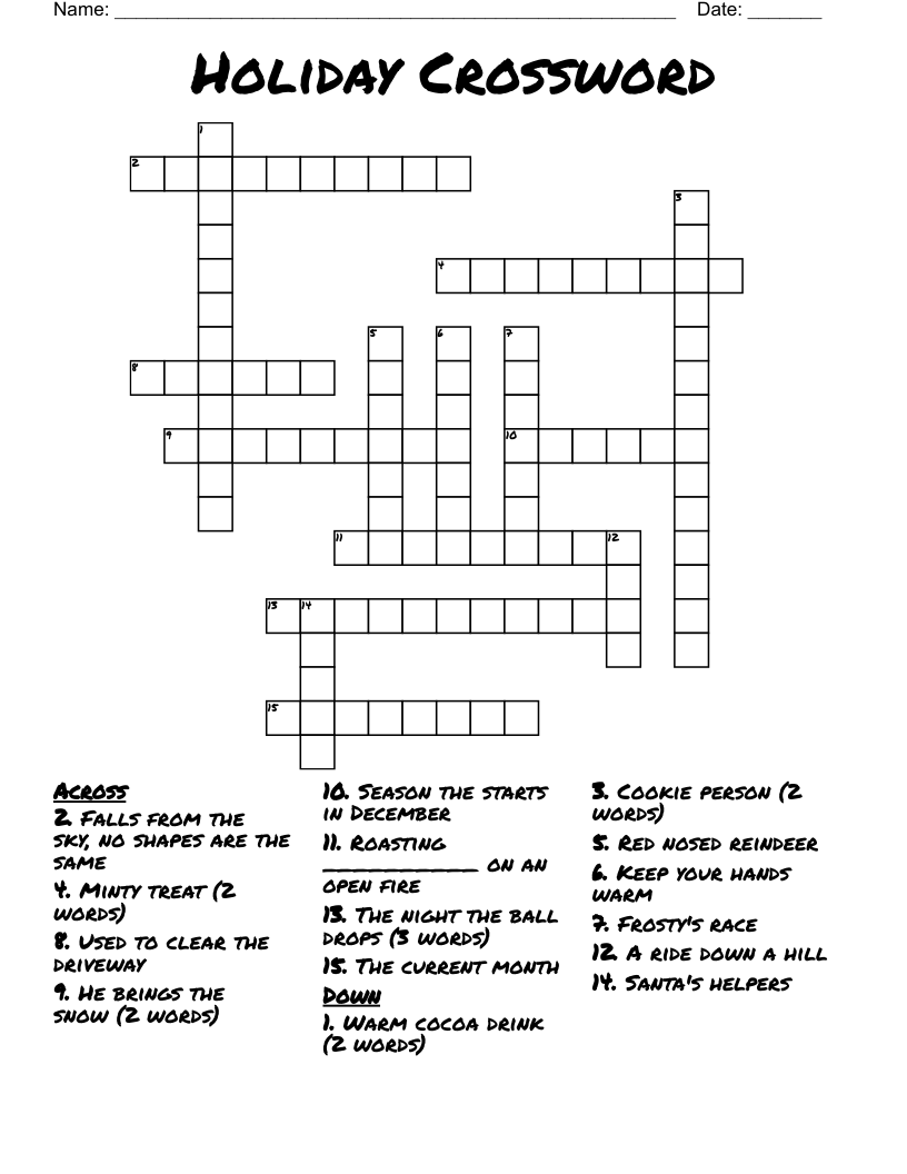 Holiday Crossword