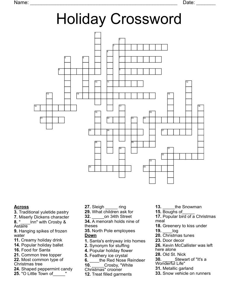 Holiday Crossword