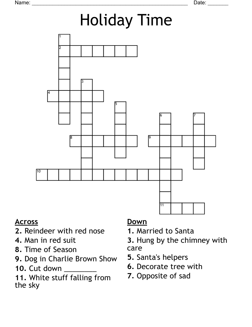 Holiday Time Crossword