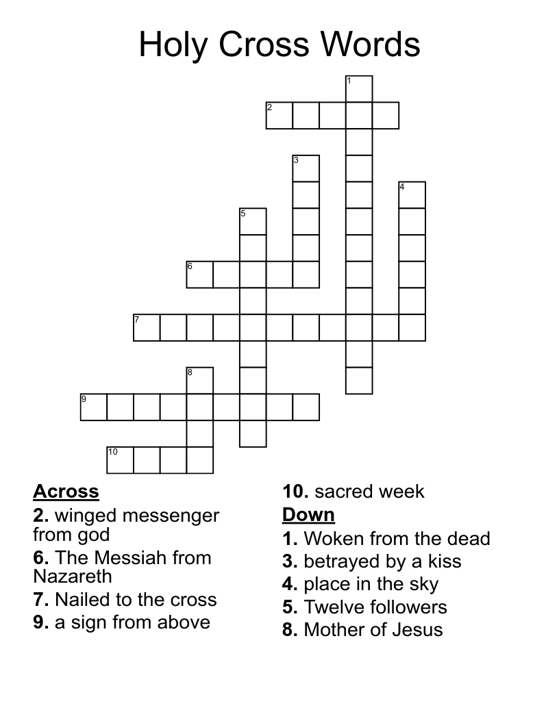 Holy Cross Words