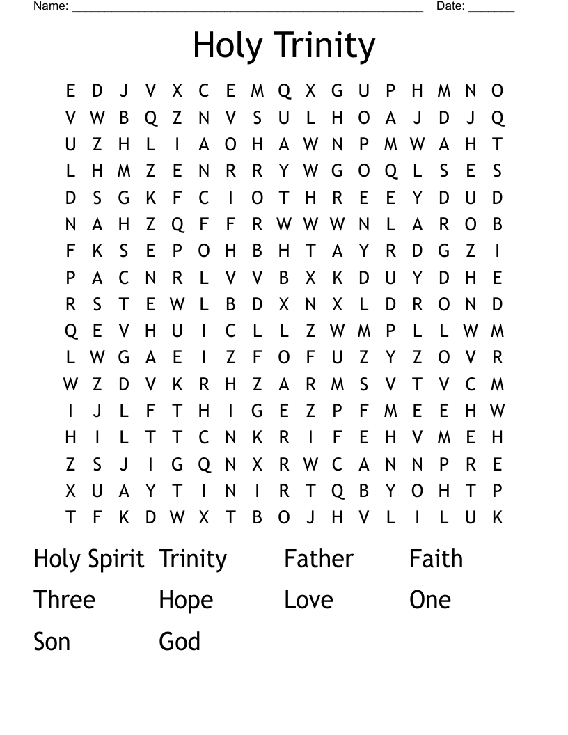 Holy Trinity Word Search