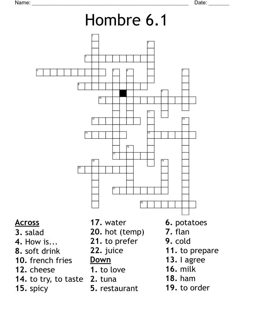 Hombre 6.1 Crossword