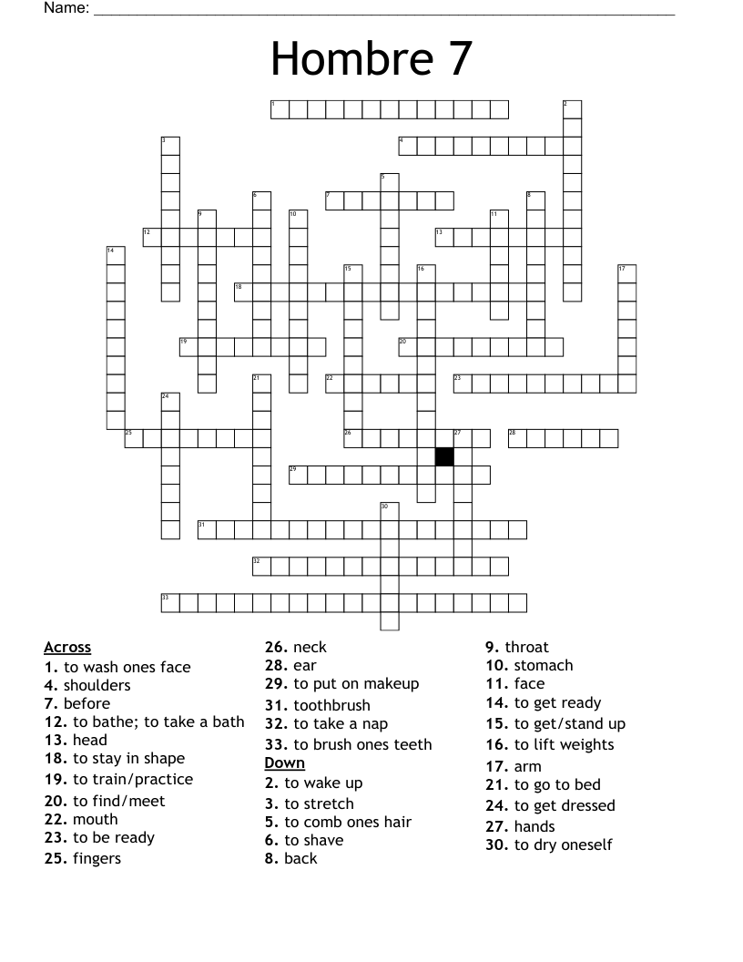 Hombre 7 Crossword