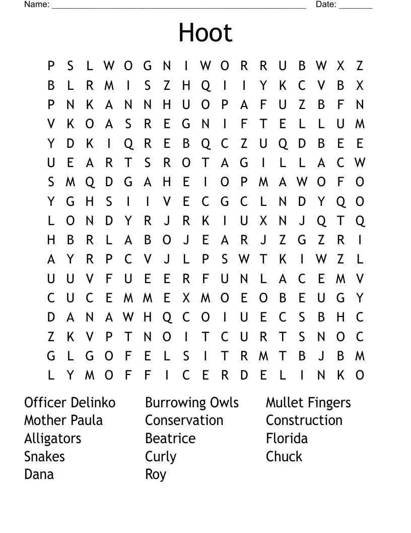 Hoot Word Search