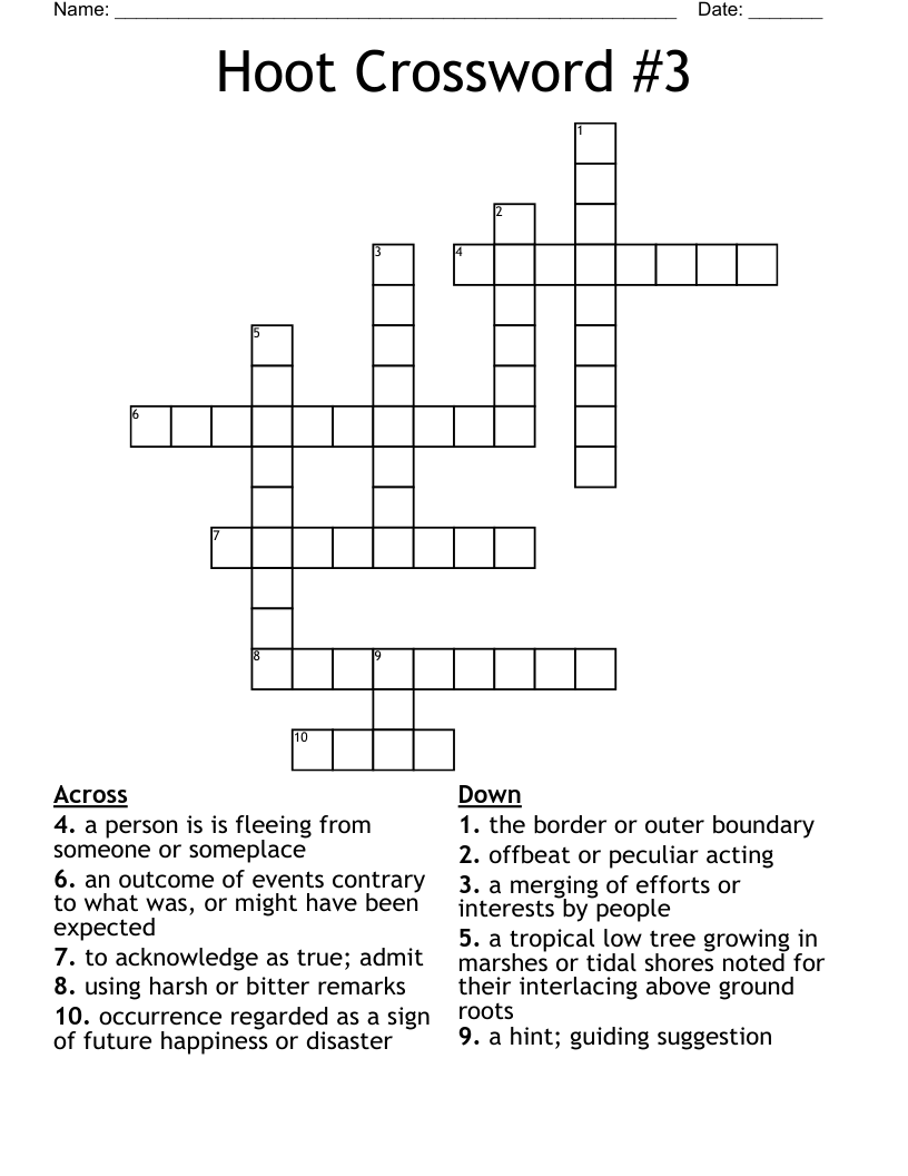 Hoot Crossword #3