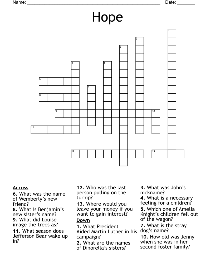 Hope Crossword